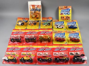 (17) 1987, 92 Matchbox & Majorette Die Cast Cars-MOC-NOS
