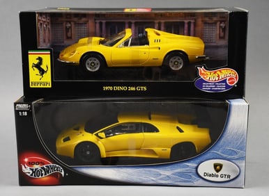 1999, 2002 Mattel Hot Wheels Ferrari/Diablo GTR-MIB-NOS