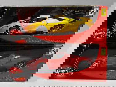 2002 100% Hot Wheels Red & Yellow Ferrari-1:18-MIB-NOS