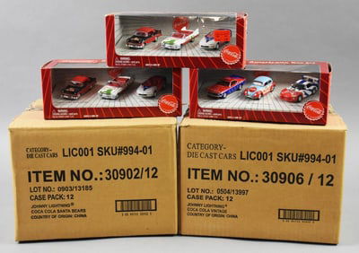 Johnny Lightning Coca Cola Die Cast-Factory Sealed Cases-NOS