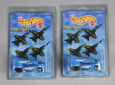 1997 Mattel Hot Wheels Blue Angels VW Drag Bus-MOC-NOS.