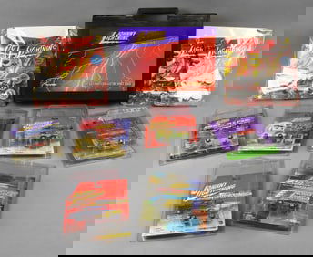 (11) 1990s-2000s Johnny Lightning Collector Case & Cars-NOS