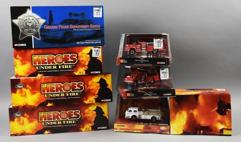 (8) 2003-05 Corgi Die Cast 1st Responder Vehicles-MIP-NOS