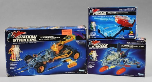 (3) 1990 Kenner-Tonka Shadow Striker Vehicles-MIB-NOS