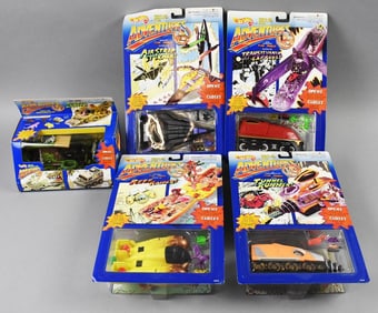 (5) 1994 Mattel Hot Wheels Adventures-MIP-NOS