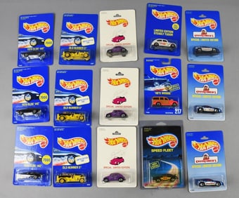 (12) 1988, 91, 93, 95 Mattel Hot Wheels Ltd Ed-MOC-NOS