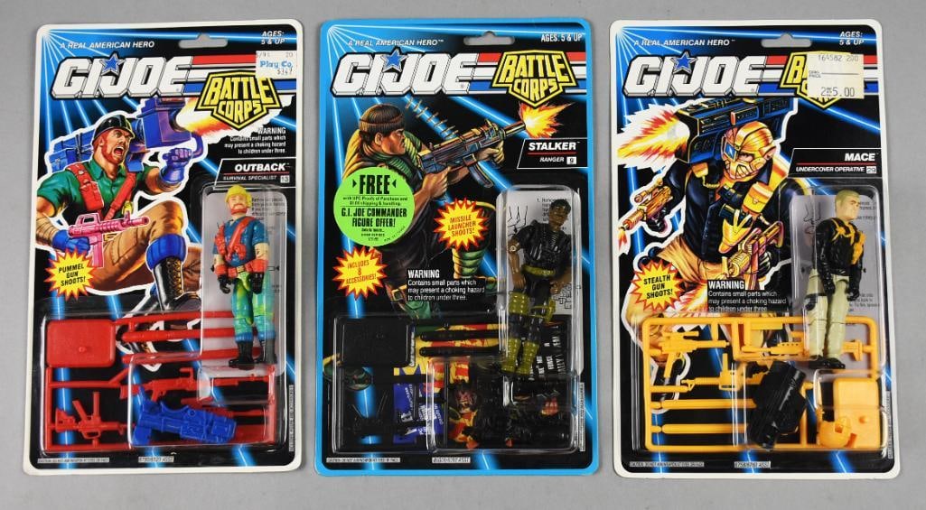 (3) 1993 Hasbro GI Joe Battle Corps Action Figures-MOC-NOS (1 of 2)