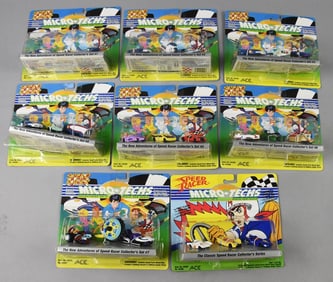 (8) 1994 Ace Speed Racer Micro Techs-Full Set-MOC-NOS