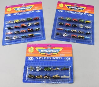 (3)1988 Galoob Micro Machines Super 10/20 Collection-NOS