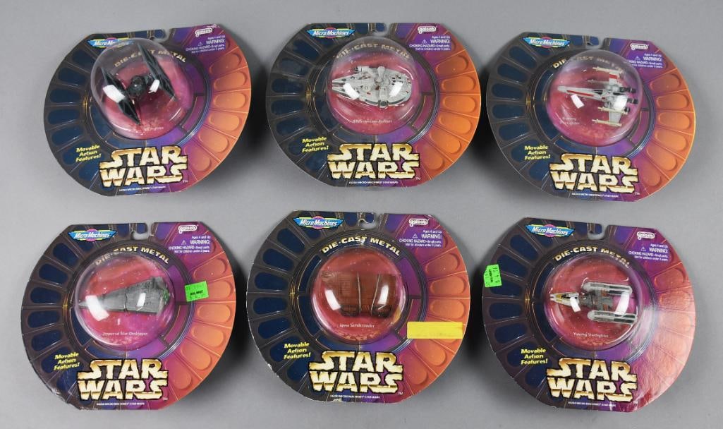 (6) 1996 Galoob Star Wars Die Cast Micro Machines-MIP-NOS (1 of 3)