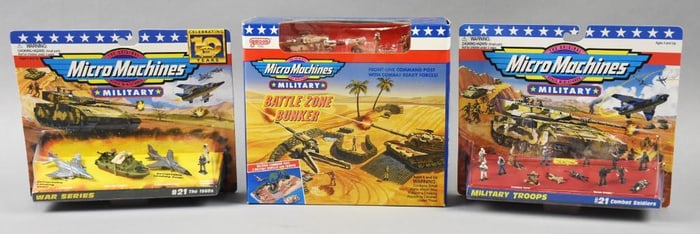 (3) 1992, 95-96 Galoob Micro Machines Military - MIB-NOS