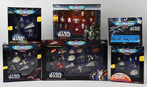 (6) 1994-96 Galoob Star Wars Micro Machines Sets-MIB-NOS