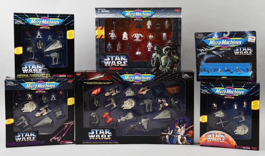 (6) 1994-96 Galoob Star Wars Micro Machines Sets-MIB-NOS (1 of 2)