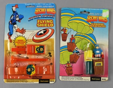 (2) 1984 Fleetwood Marvel Comics Secret Wars Toys-MOC-NOS