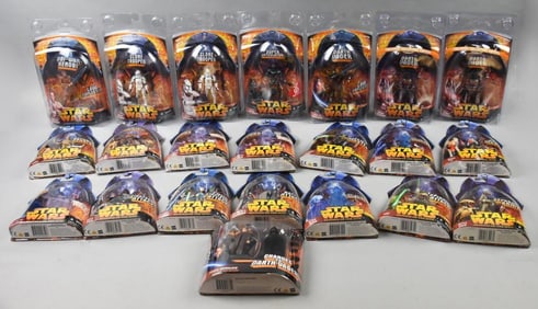 (22) 2005 Hasbro Star Wars Revenge/Sith Action Figs-MIP-NOS