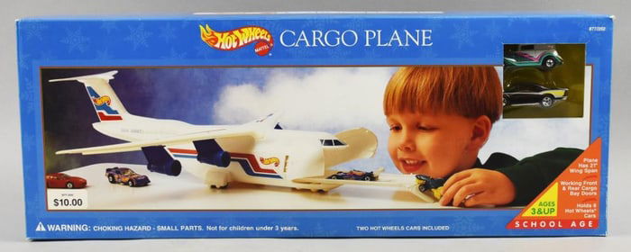 1995 Mattel Hot Wheels Cargo Plane, Mint in Box - NOS