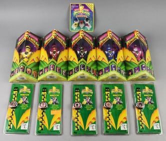 (11) 1993 Ban Dai/Gordy Time Power Rangers Figs/Watches-NOS