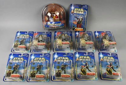 (12) 2002 Hasbro Star Wars ROTJ Action Figs-MIP-NOS