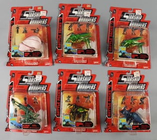 (6) 1996 Galoob Starship Troopers Battle Packs-MOC-NOS