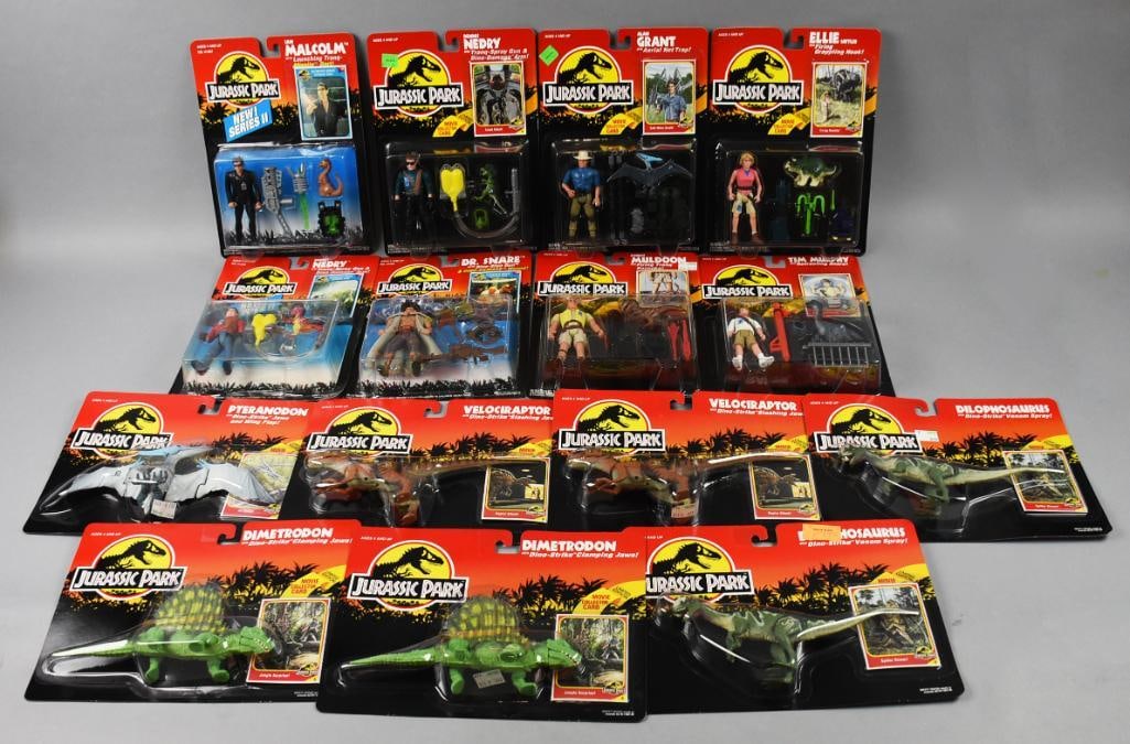 (15) 1993-94 Kenner Jurassic Park Action Figures-MOC-NOS (1 of 2)