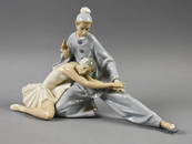 1995 Lladro Closing Scene Porcelain Figural Grouping-Retired