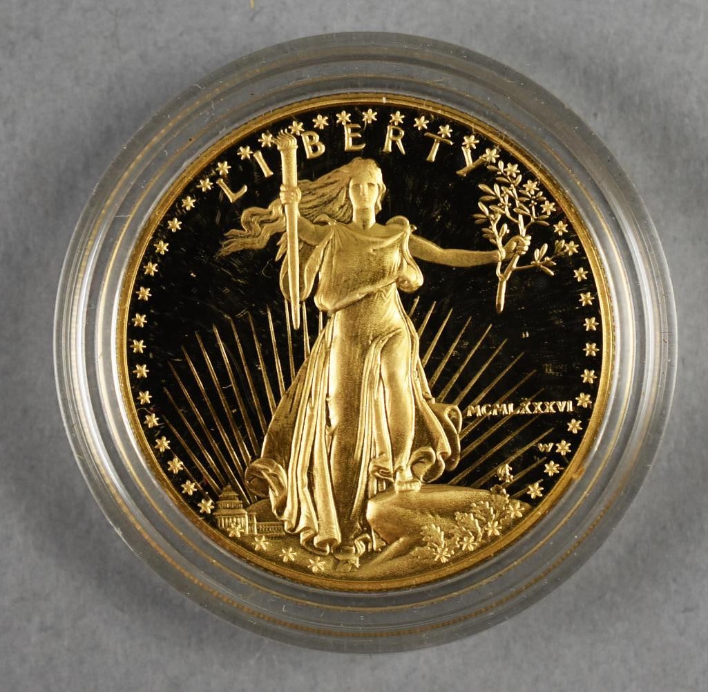 1986 American Eagle 1 oz. Fine Gold $50 Coin-Uncirculated: 1986 American Eagle 1 oz. Fine Gold $50 Coin-Uncirculated.
