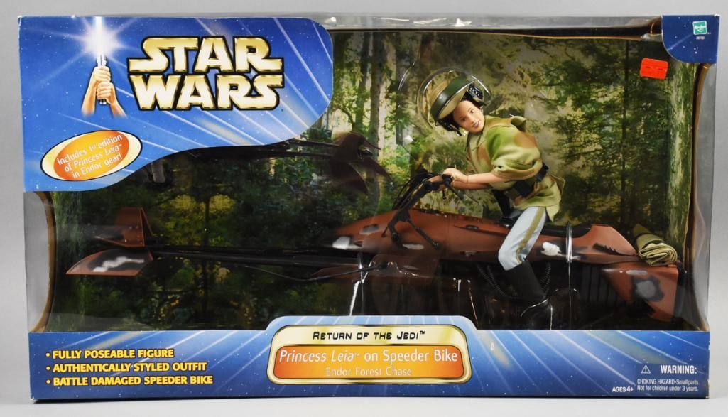 2003 Hasbro Star Wars Princess Leia Speeder Bikes-MIB-NOS: 2003 Hasbro Star Wars Princess Leia Speeder Bikes-MIB-NOS. Single owner collection from the largest toy collector on the West Coast.