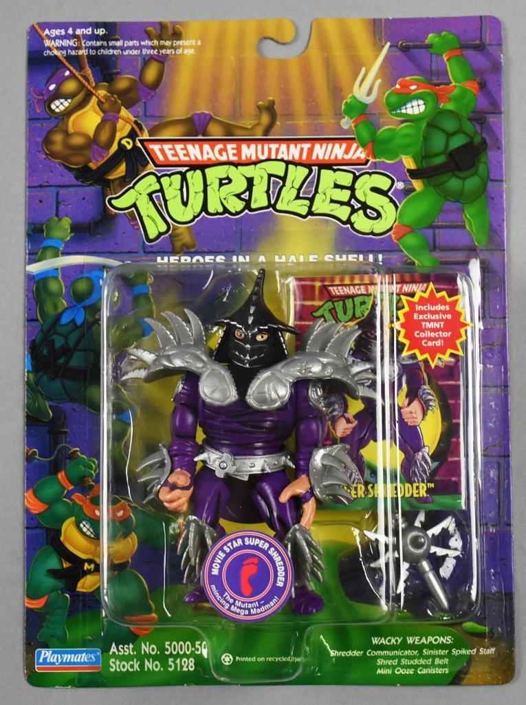 1994 Playmates TMNT Movie Star Super Shredder 82 Back-Coin-MOC-NOS: 1994 Playmates Teenage Mutant Ninja Turtles Movie Star Super Shredder-Coin-MOC-NOS. Single owner collection from the largest toy collector on the West Coast.