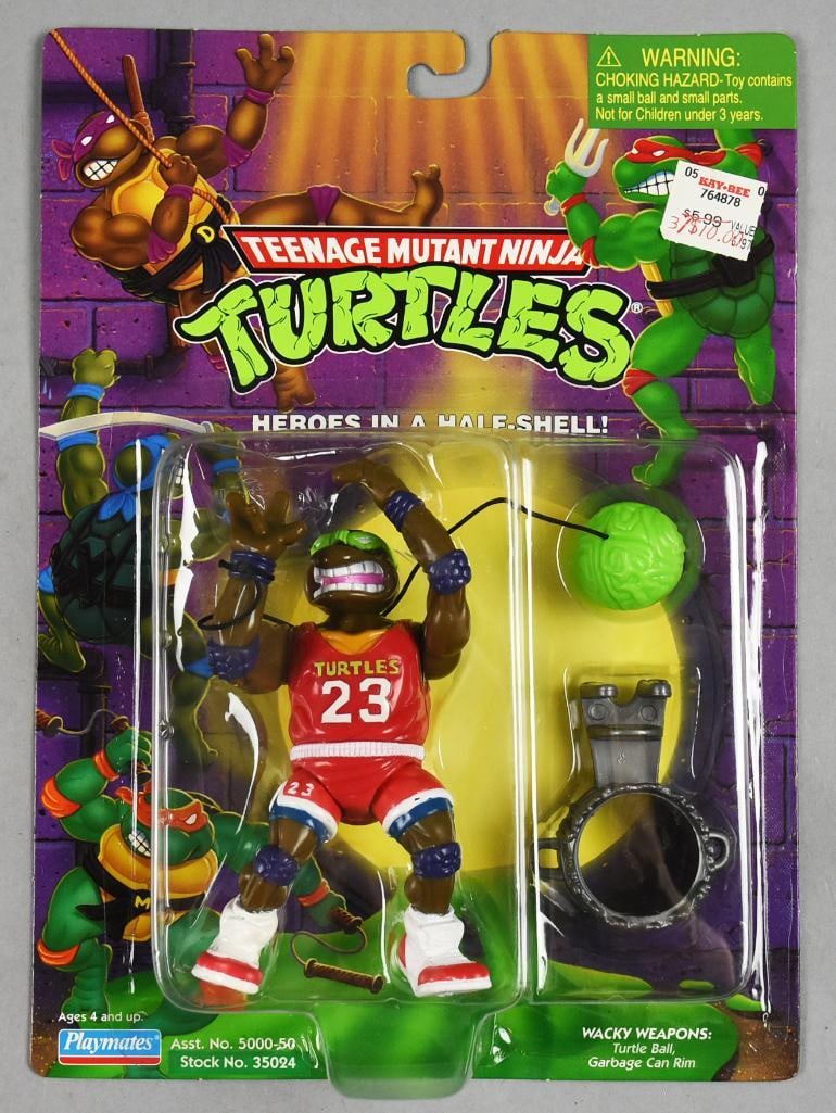 1999 TMNT Slam Dunkin Don 10 Back-MOC-NOS: 1999 Playmates Teenage Mutant Ninja Turtles Slam Dunkin Don-MOC-NOS. Single owner collection from the largest toy collector on the West Coast.
