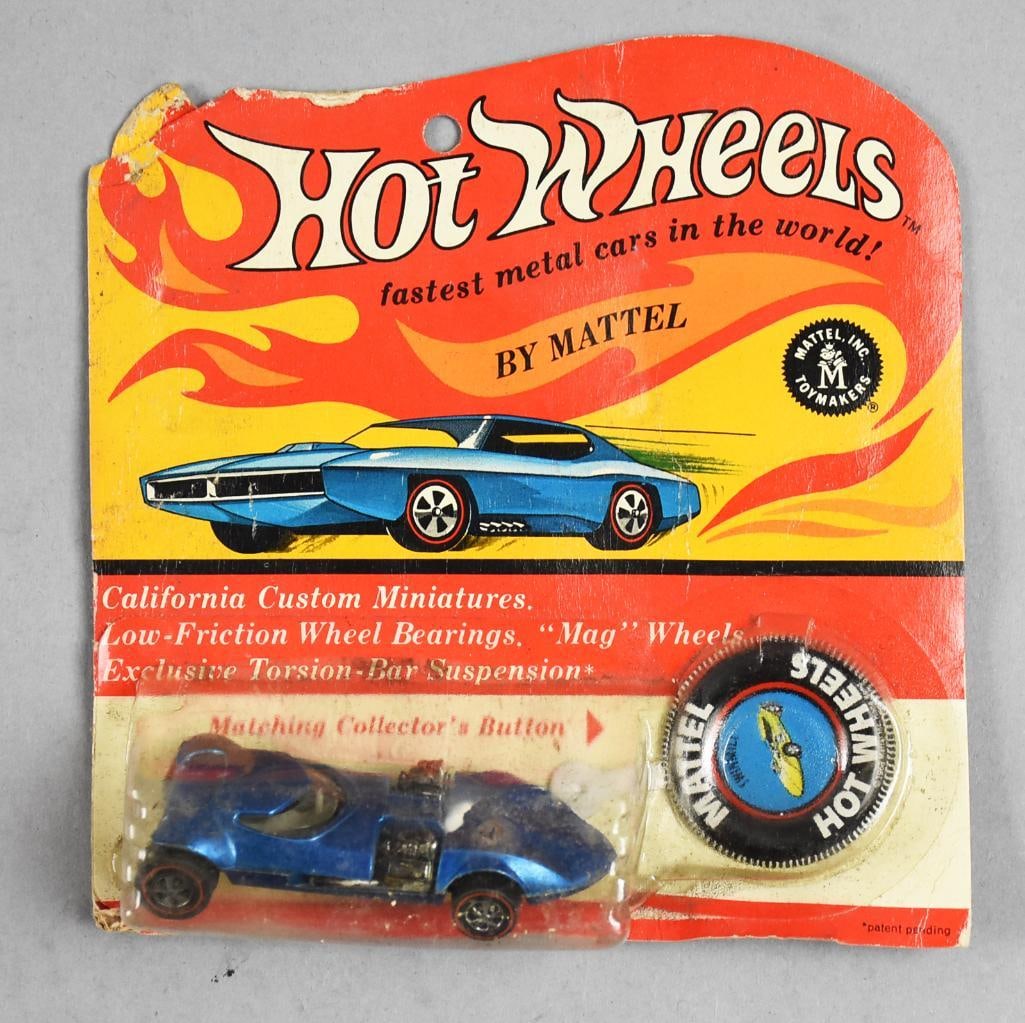 1967 Redline Hot Wheels Twinmill-Blue Metallic-MOC-NOS: 1967 Mattel Hot Wheels Twinmill-Blue Metallic -MOC-NOS. Single owner collection from the largest toy collector on the West Coast.