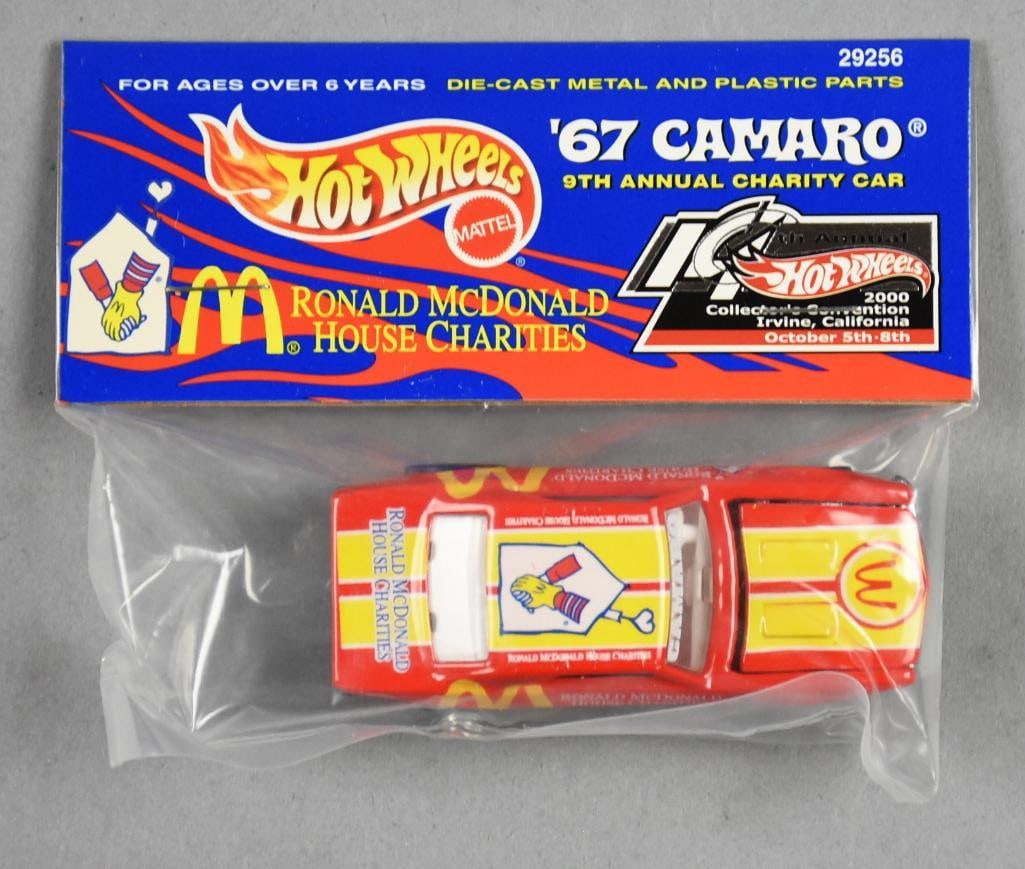 2000 Mattel Hot Wheels Ronald McDonald House '67 Camaro-NOS: 2000 Mattel Hot Wheels Ronald McDonald House '67 Camaro-NOS. Single owner collection from the largest toy collector on the West Coast.