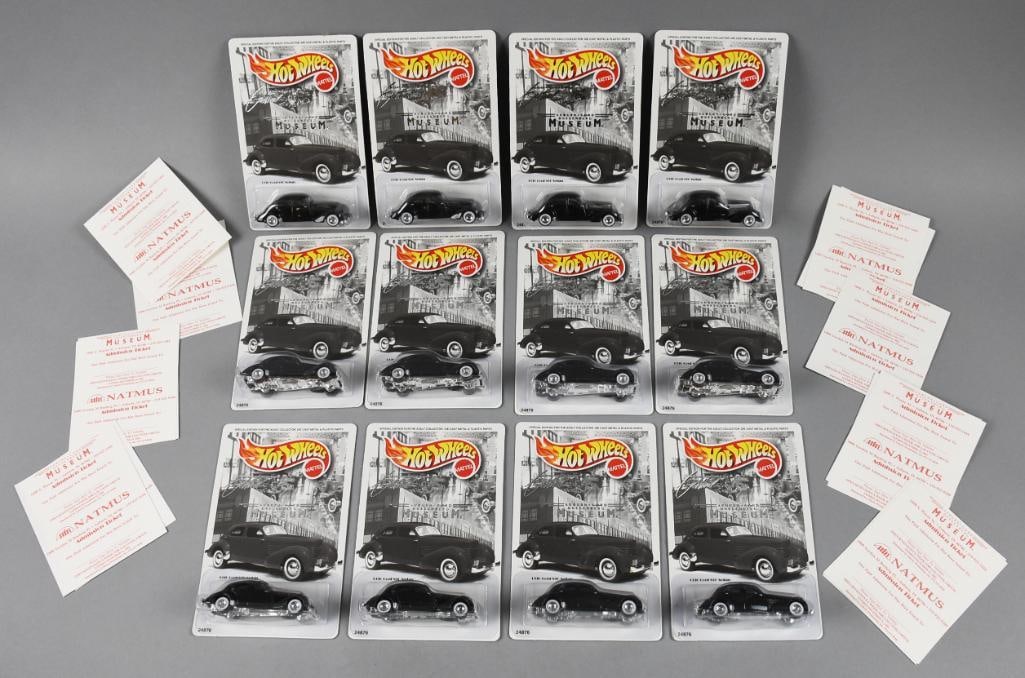 (12) 1999 Mattel Hot Wheels 1936 Cord S10 Sedan-MOC-NOS: Lot is 12 1999 Mattel Hot Wheels 1936 Cord S10 Sedan-MOC-NOS. Includes Admission Tickets. Single owner collection from the largest toy collector on the West Coast.