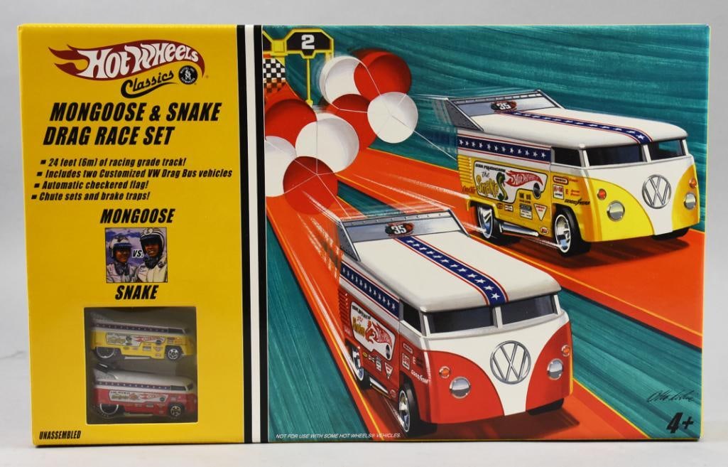 SEALED 2005 Mattel Hot Wheels 1969 Mongoose & Snake Set: SEALED 2005 Mattel Hot Wheels 1969 Mongoose & Snake Set-MIB. Single owner collection from the largest toy collector on the West Coast.