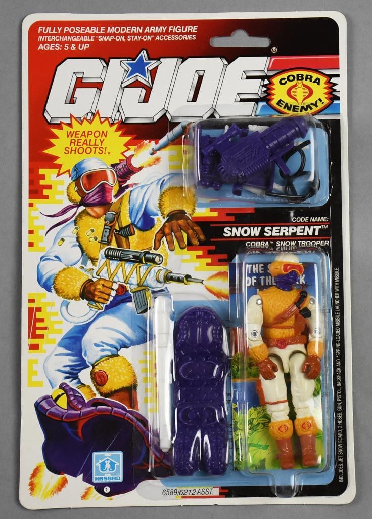 1990 Hasbro GI Joe Cobra Enemy Snow Serpent-MOC-NOS: 1990 Hasbro GI Joe Cobra Enemy Snow Serpent-MOC-NOS. Single owner collection from the largest toy collector on the West Coast.