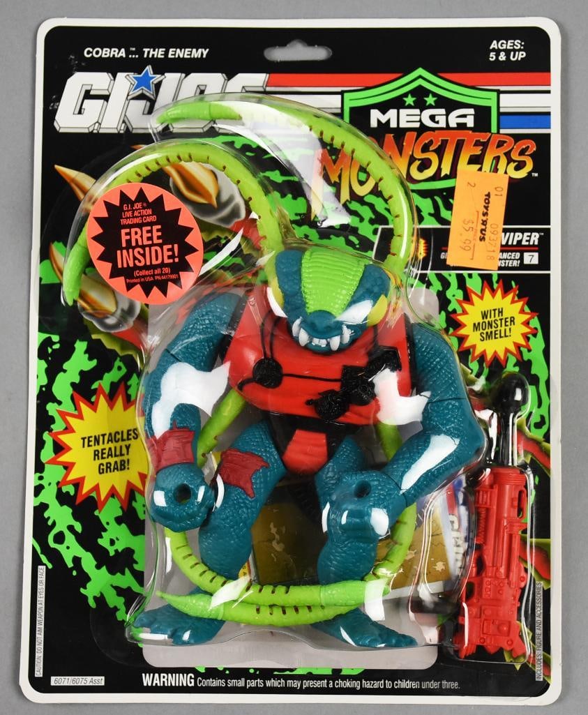 1992 Hasbro GI Joe Mega Monsters-Bio Viper MOC - NOS: 1992 Hasbro GI Joe Mega Monsters-Bio Viper MOC - NOS. Single owner collection from the largest toy collector on the West Coast.
