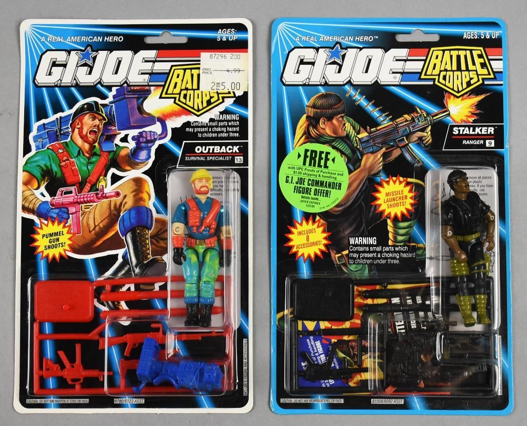 (2) 1992 Hasbro GI Joe Battle Corps Action Figures-MOC-NOS: Lot is two 1992 Hasbro GI Joe Battle Corps Action Figures-MOC-NOS. Includes Outback and Stalker. Single owner collection from the largest toy collector on the West Coast.