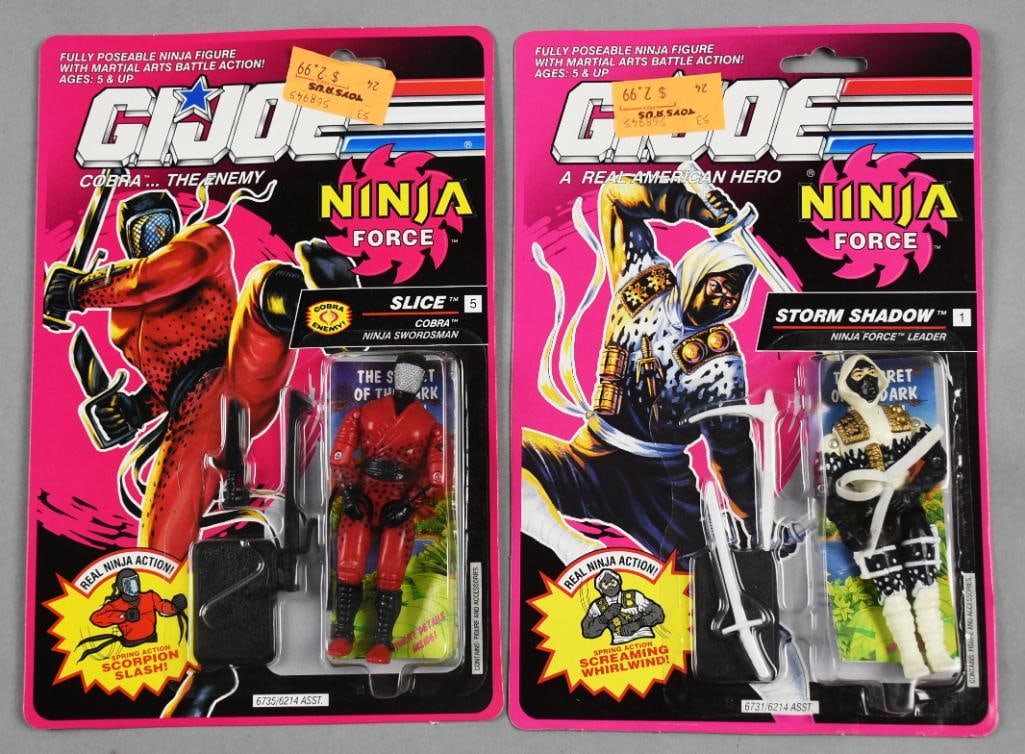 1992 Hasbro GI Joe Ninja ForceSlice & Storm Shadow-MOC-NOS: 1992 Hasbro GI Joe Ninja ForceSlice & Storm Shadow-MOC-NOS. Single owner collection from the largest toy collector on the West Coast.