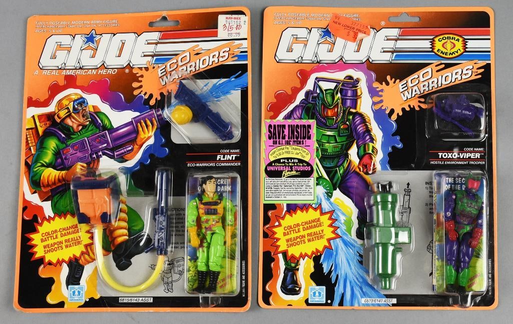 1990 GI Joe Eco-Warriors, Flint & Toxo Viper Action Figs-NOS: 1990 GI Joe Eco-Warriors, Flint & Toxo Viper Action Figs-NOS. Single owner collection from the largest toy collector on the west coast.