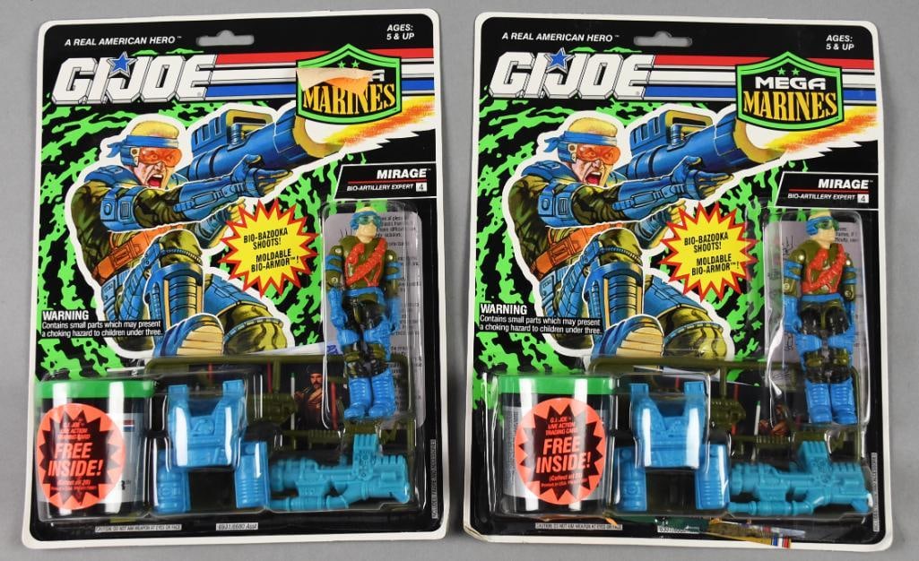 (2) 1992 Hasbro GI Joe Mega Marines-Mirage-MOC-NOS: Lot is two 1992 Hasbro GI Joe Mega Marines-Mirage-MOC-NOS. Single owner collection from the largest toy collector on the west coast.