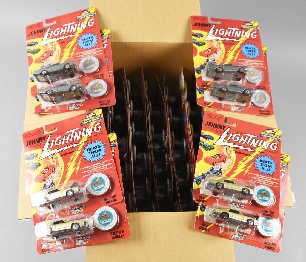 (47) 1993 Johnny Lightning Commemorative Ltd Ed-MOC-NOS: Lot is 47 1993 Johnny Lightning Commemorative Ltd Ed-MOC-NOS. All are GTOs and El Caminos. Single owner collection from the largest toy collector on the West Coast.