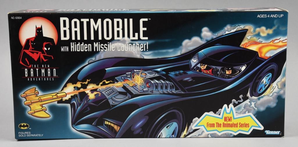 1997 Kenner Batman Batmobile w/ Missile Launcher-MIB-NOS: 1997 Kenner Batman Batmobile w/ Missile Launcher-MIB-NOS. owner collection from the largest toy collector on the West Coast.