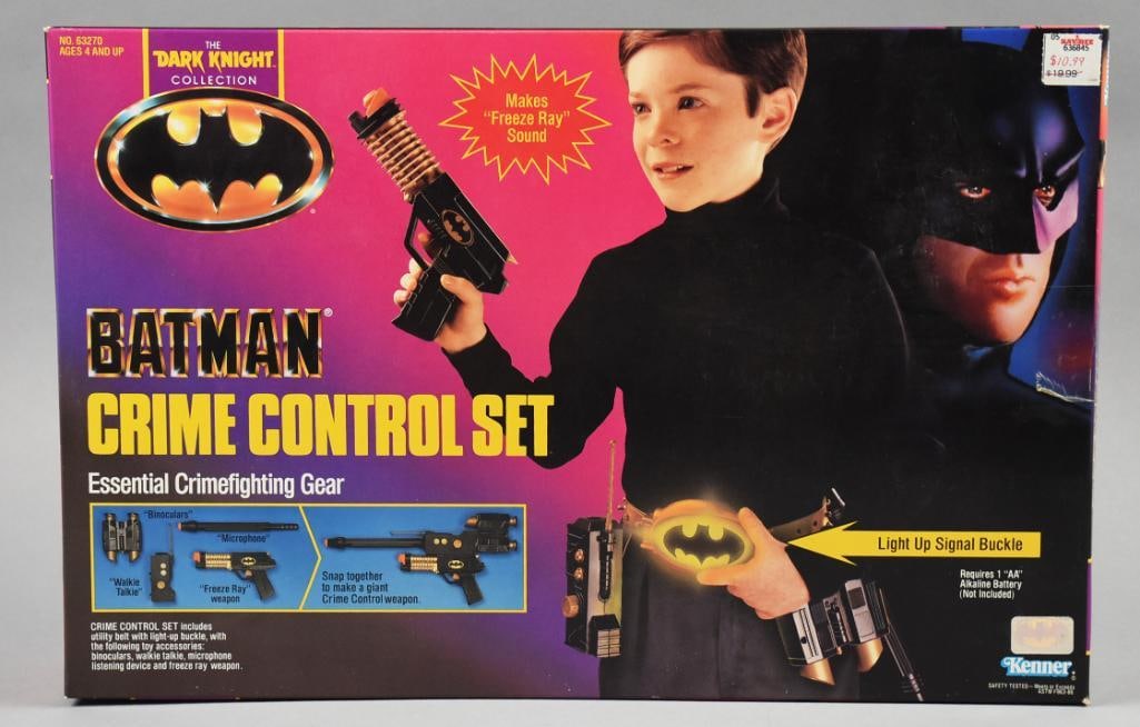 1990 Kenner Batman Crime Control Set-MIB-NOS: 1990 Kenner Batman Crime Control Set-MIB-NOS. Single owner collection from the largest toy collector on the West Coast.