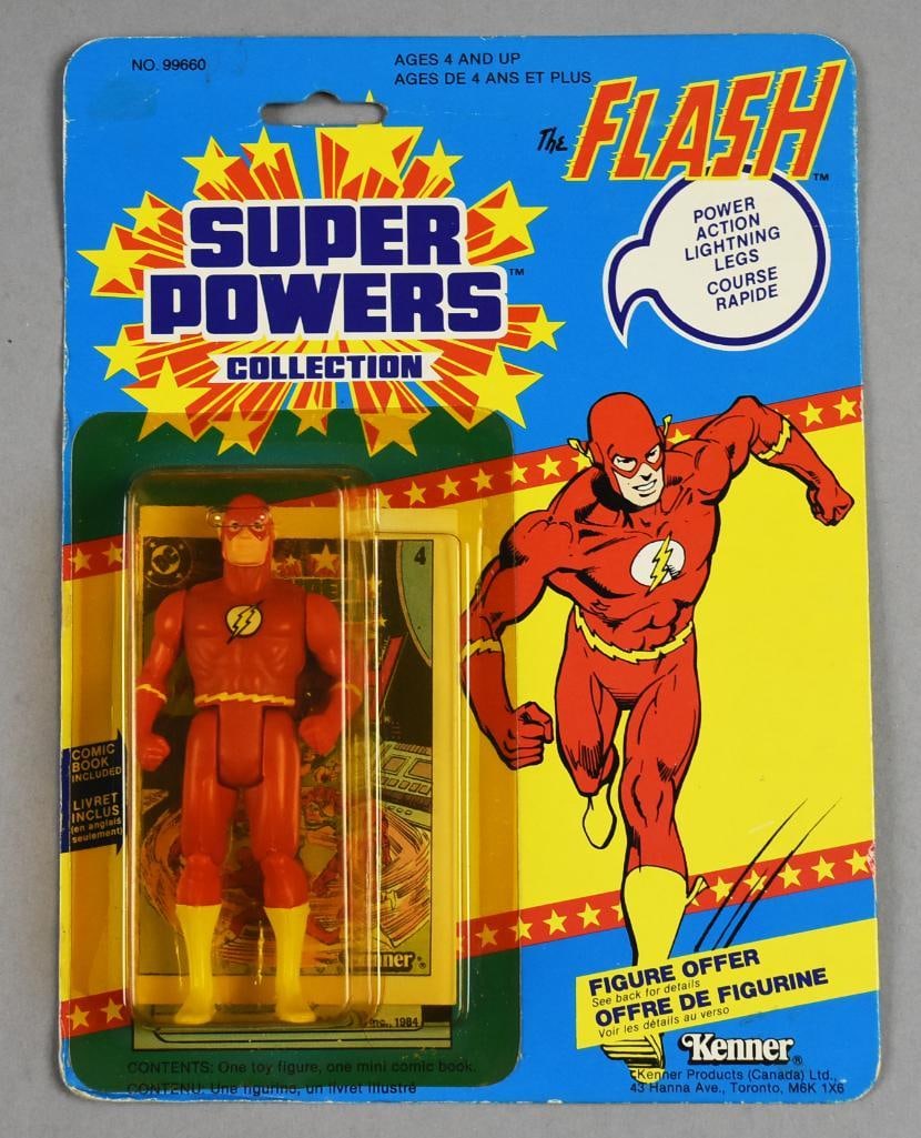 1984 Kenner Super Powers Flash Action Figure-MOC-NOS: 1984 Kenner Super Powers Flash Action Figure-MOC-NOS. Single owner collection from the largest toy collector on the West Coast.