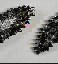 Vintage Schreiner Attributed Black Rhinestone Brooch