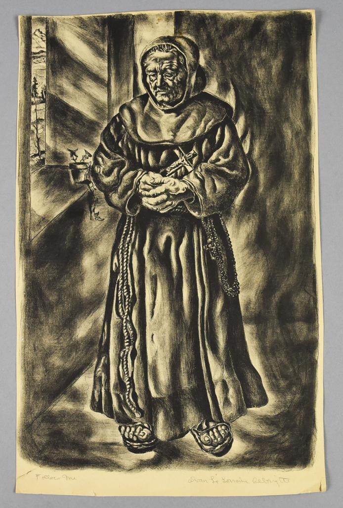 Ivan Le Lorraine Albright (1897-1983) Signed Follow Me Litho (1 of 4)