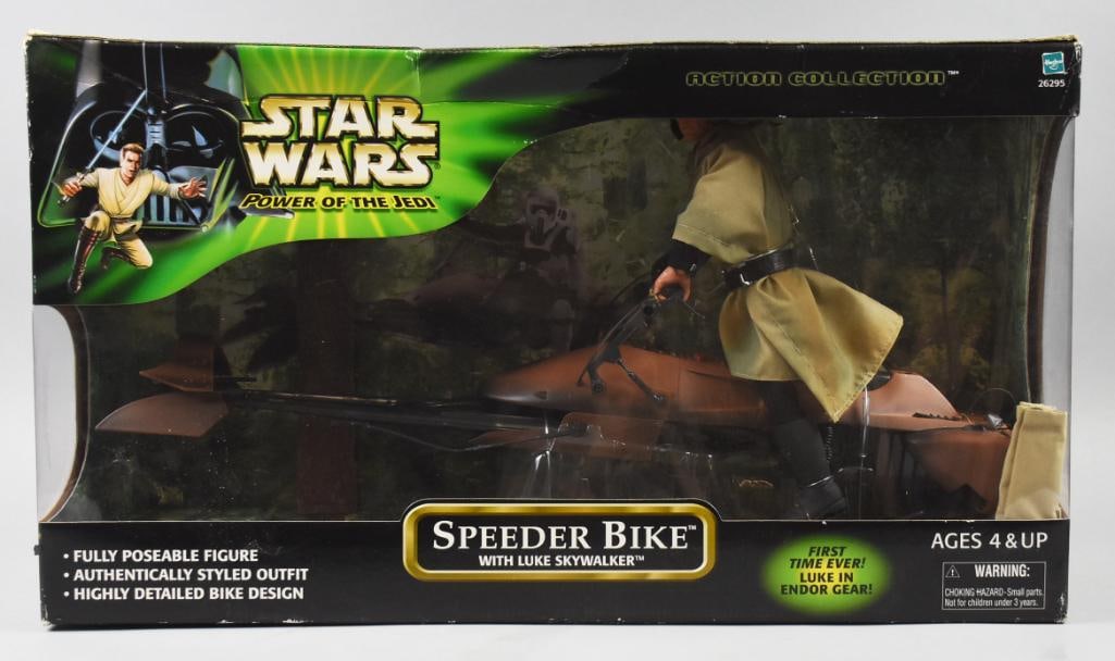 2001 Hasbro Star Wars Speeder Bike w/ Skywalker-MIB-NOS: 2001 Hasbro Star Wars Speeder Bike w/ Skywalker-MIB-NOS.