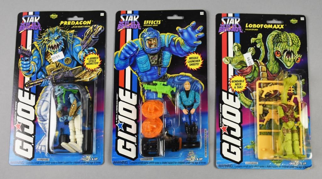 (3) 1993 Hasbro GI Joe Star Brigade Action Figs-MOC-NOS (1 of 2)