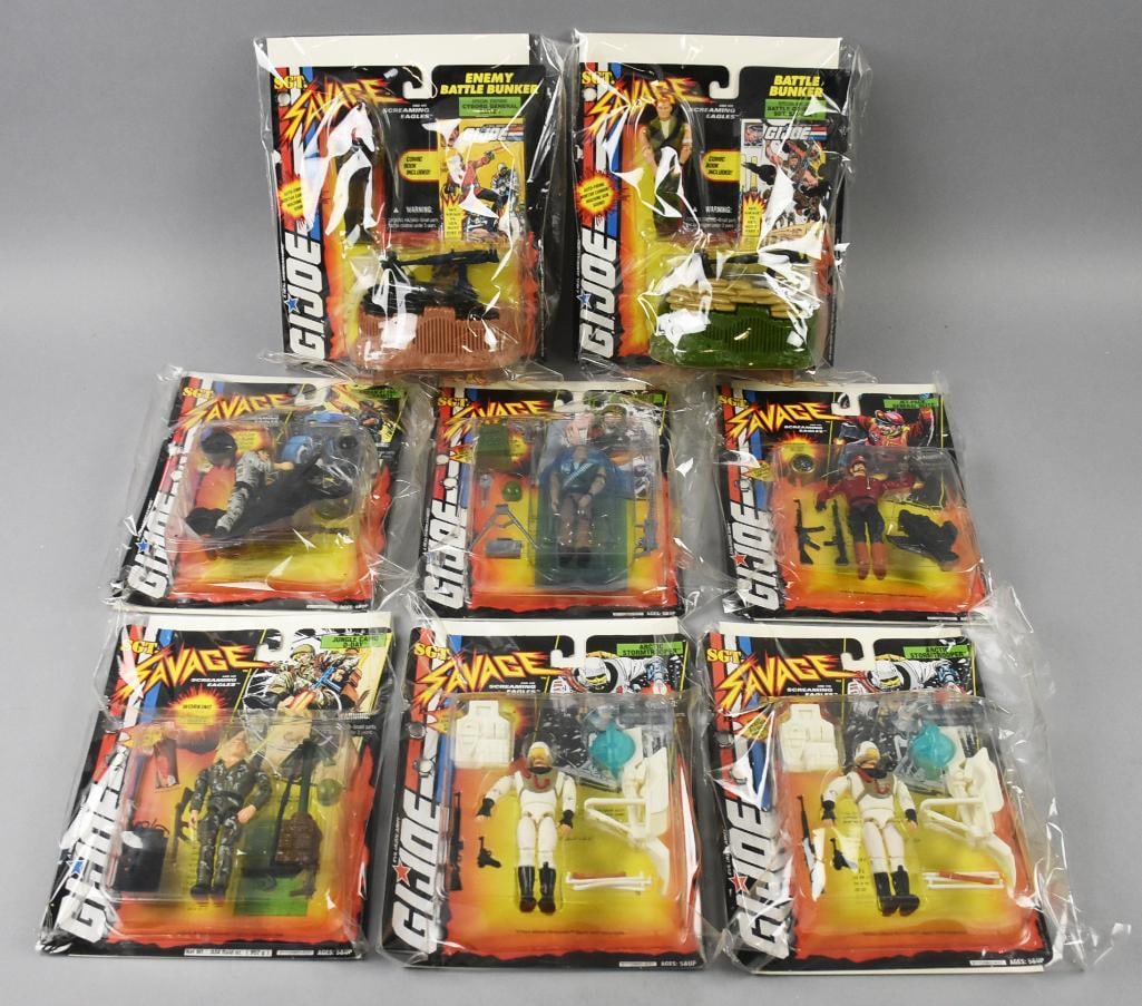(8) 1994 Hasbro GI Joe Sgt. Savage Action Figs-MOC-NOS (1 of 3)