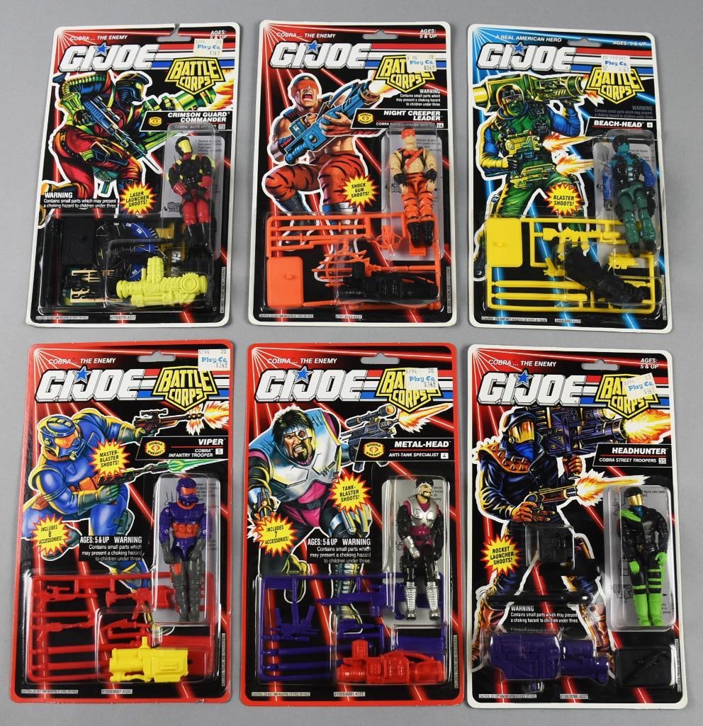 (6) 1992-93 Hasbro GI Battle Corps Joe Action Figs MOC NOS (1 of 2)