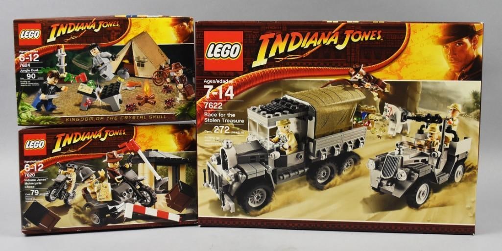 (3) 2008 Lego Indiana Jones-Play Sets-MIB-NOS Lego 7622, 7624, 7620 (1 of 12)
